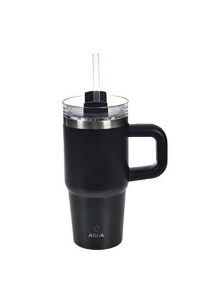 BAMI NETWORK Cana Termos Otel Inoxidabil Negru cu Maner 420ml