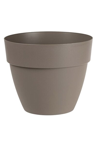 BAMI NETWORK Ghiveci flori plastic mocca Ø30x25cm cu drenaj intern