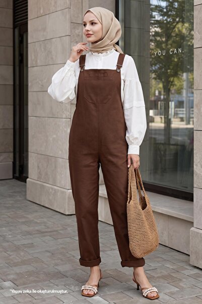 InStyle Lindy Strappy Salopet - Bitter Brown