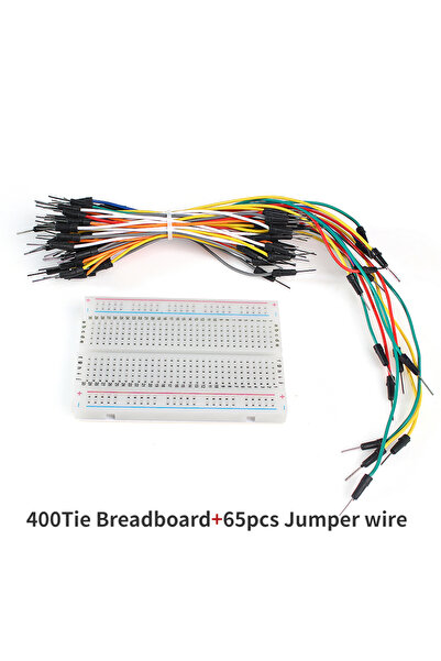 Choice1 YTDMEN 400Tie-65pcs MB-102 Breadboard 400 830 Points Solderless PCB B...