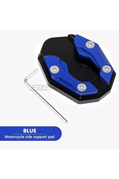 choice2 blue SEAMETAL Motorcycle Side Stand Cover Aluminum Alloy Motorcycle S...