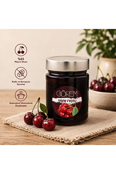 Görem Zeytin Ev Yapımı Vişne Reçeli 370 gr.