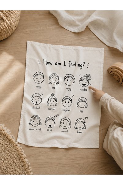 LIWOGY Children's Emotion Board / Emotion Education Fabric Banner for Kids