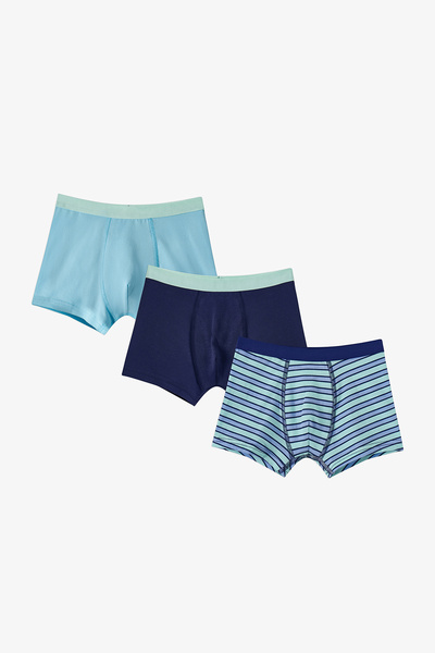 Penti Blaue Fishy Friends gestreifte 2-teilige Boxershorts für Jungen
