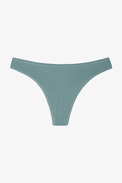 Penti Chiloți tanga cu talie normală Essentials gri închis