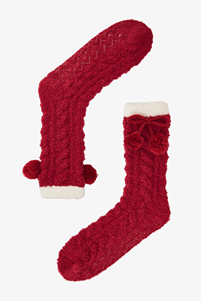 Penti Red Pompom Socks