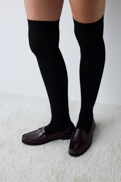 Penti Black Classic Knee Socks