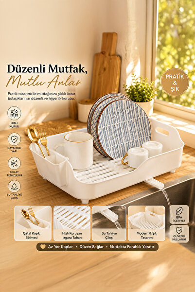 Porsima AKL-060 Lüks Tabaklık Bulaşıklık-Yönlendirilebilir Su Akıtma Kanallı ...