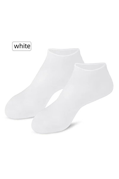 Choice1 white Aloe Infused Silicone Moisturizing Socks Pedicure Foot Socks fo...