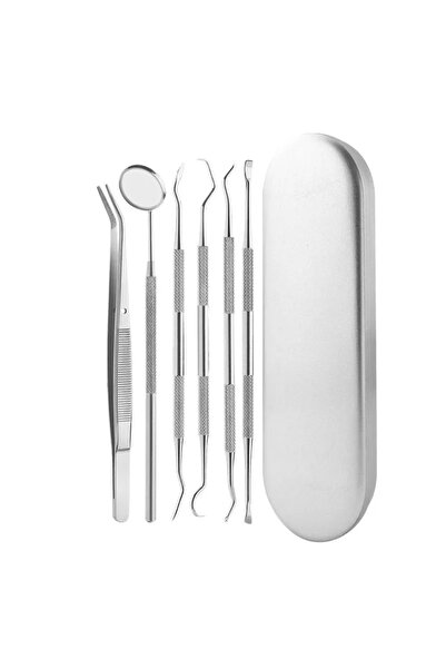 Choice1 6PCS With Box Dental Mirror Sickle Tartar Scaler Teeth Pick Spatula D...