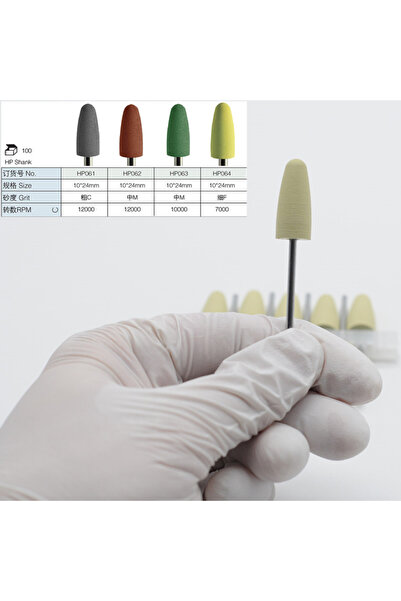 Choice 10x 610 Yellow 10Pcs Dental Silicone Polishing Head Grinding Wheel for...