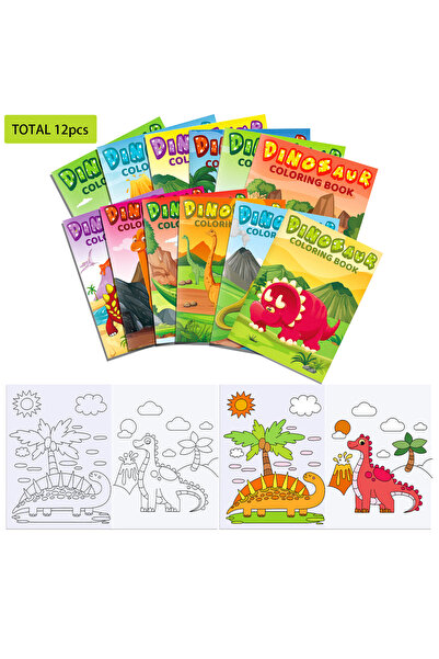 Choice TY025-12pcs 12pcs Cartoon Wild ONE Dinosaur Graffiti Drawing Painting ...