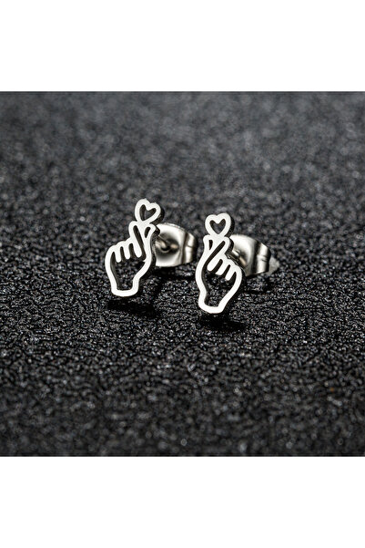 Choice GED137S 1Pair Stainless Korean Hand Earrings Women Jewelry Stainless S...