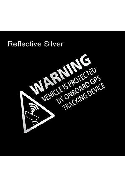 Choice 2 Pieces Reflective Silver Warning On Board Sticker Car Truck GPS Trac...