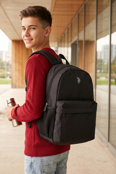 U.S. Polo Assn. 26204-26206 حقيبة ظهر مدرسية للجنسين للطلاب، للسفر اليومي، وا...