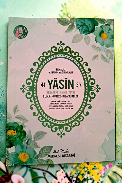 Medrese Yayınları Yasin Cüzü Kitabı 12x16 çanta boy Tül Keseli 10'lu Karışık Renk Tespihli Sesli Dinleme Doğum Mevlüt Hediyeliği
