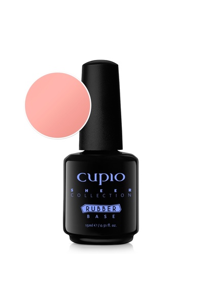 Cupio Colecția Rubber Base Sheer - Caisă Dulce 15ml