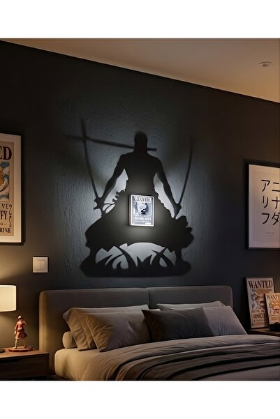 Lumishade Zoro Gölge Lambası - One Piece Gece Lambası - Dekor - Hediyelik