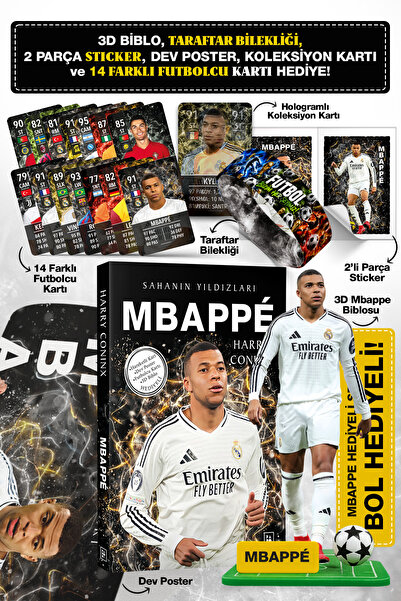 Parodi Yayınları Mbappe Futbol Kitabı Hediyeli Set - 3D Biblo, Maske, Korna, ...
