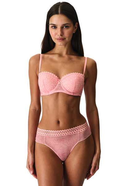Penti Gül Kurusu Bloom Mesh-Polster-BH mit Leopardenmuster