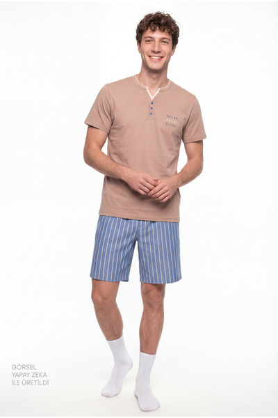Penti Erkek Renkli Desert Sand Pijama Takımı
