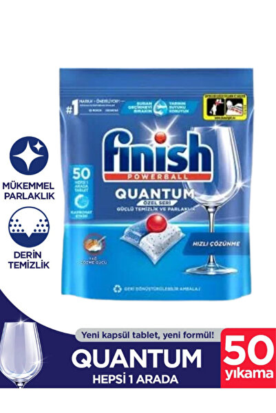 Finish Quantum Hepsi Bir Arada Bulaşık Makinesi Deterjanı Kapsül Tablet 50 Adet