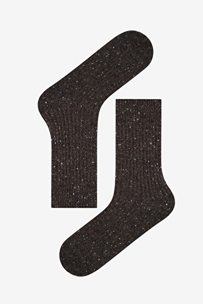 Penti Erkek Ribbed Kahverengi Soket Çorap
