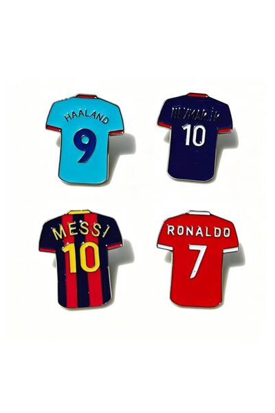 Choice1 4pcs brooch 4/8PCS Football Player Enamel Brooch RONALDO Goalkeeper C...