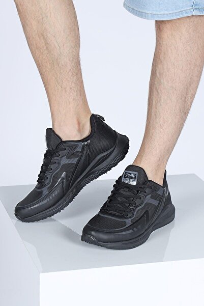 Jump 26636 Siyah Erkek Yazlık Günlük Rahat Yürüyüş Koşu Sneaker Spor Ayakkabı