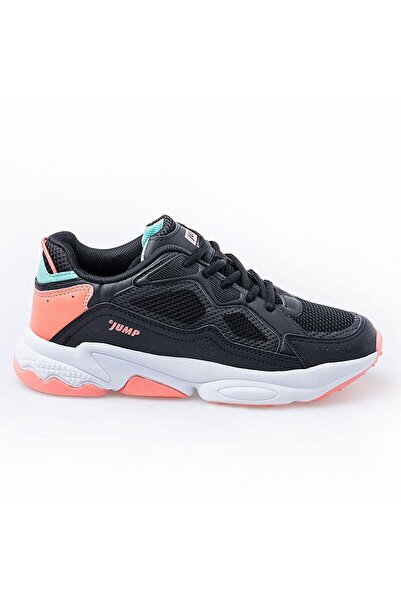 Jump 24711 Siyah - Mint Yeşili Kadın Sneaker Günlük Spor Ayakkabı