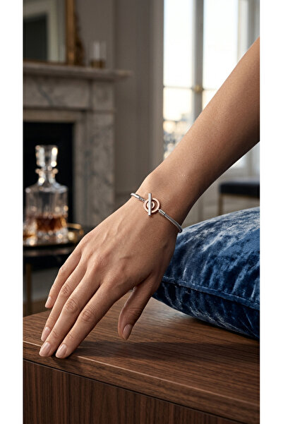Lavista Silver Ortası Rose Signature Gümüş Bileklik