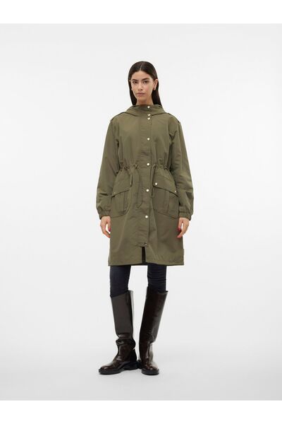 Vero Moda Langer Parka Kapuze Elastische Bündchen Parka