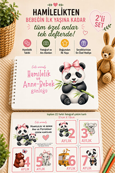 Lodos 2'Lİ SET Hamilelikten Bebeğin İlk Yaşına Tüm Anılarınız Tek Defterde Ha...