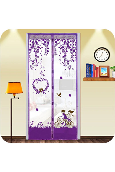 Choice5 90x210cm Purple Summer Magnetic Mesh Net Door Curtain-Automatic Closi...