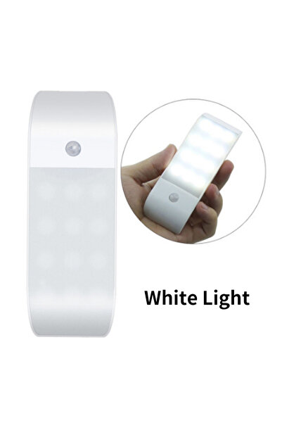 GGBEE White 12LED Night Light Motion Sensor Rechargeable USB LED Lamp for Cor...