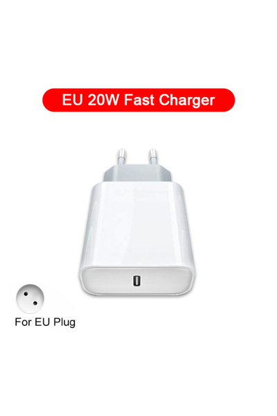 Choice EU Plug For iphonePD 20W USB Phone Charger Fast Charger for iPhone iPa...