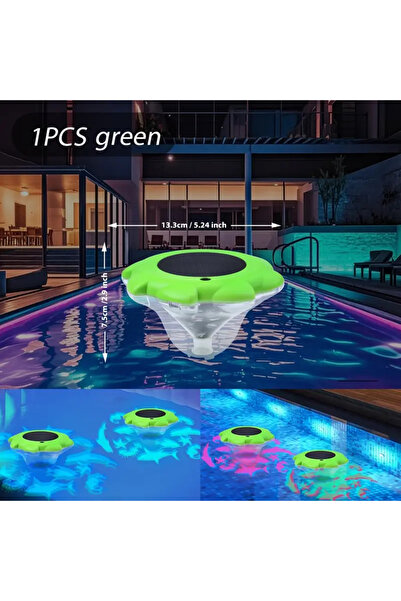 Choice green Solar Powered Floating Pool Lights Color Changing LED Lamps Inte...