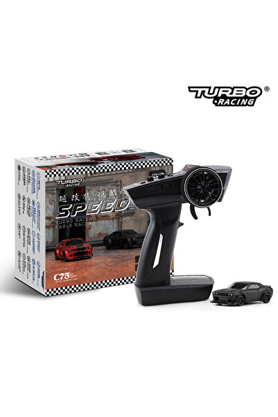 Choice C75 Black Turbo Racing 1:76 C71 C72 C73 C74 C75 RTR Flat Running Toys ...