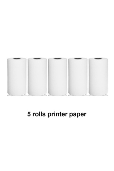 Choice 5pcs Thermal Paper Mini Printer Portable Bluetooth Wireless Smart Labe...