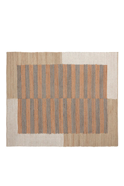Yargıcı Çizgi Desenli Jüt Dikdörtgen Halı(160x230 Cm)