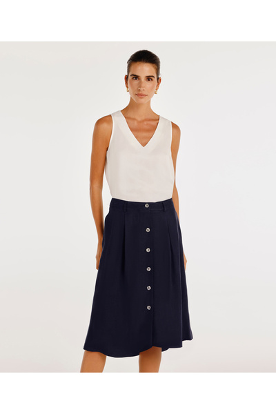 Yargıcı Button Detailed Skirt