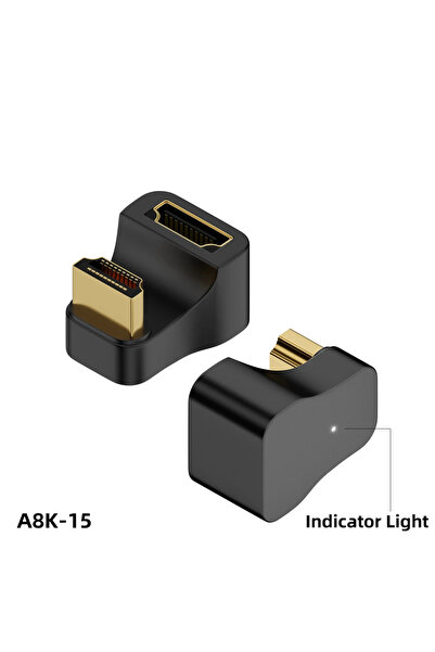 Choice A8K-15 360 Degree U Shape HDTV Adapter HDMI 2.1 Male to Female 8K@60Hz...
