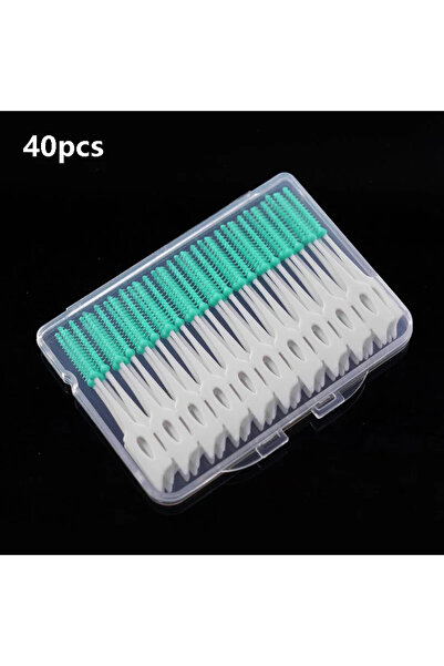 Choice1 C623-green 40Pcs 40/120pcs Interdental Brush Food Grade Silicone Clea...