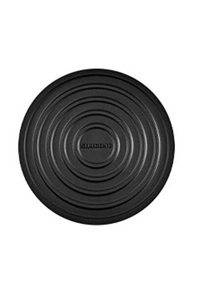 Choice1 Round 18cm Black Trivet Mats Silicone Pot Holders Multi-Use Coasters ...