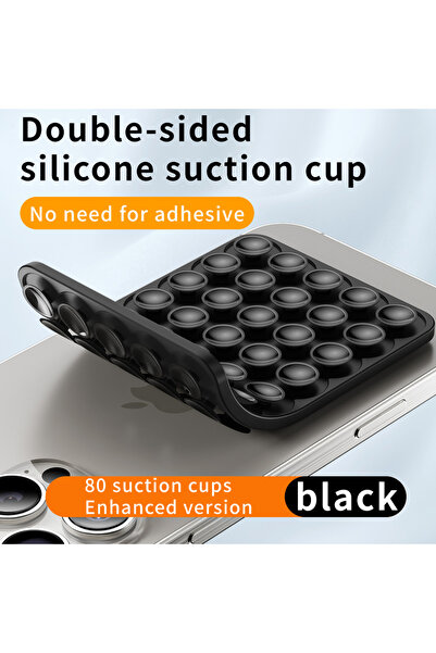 Choice Black Double Side Silicone Suction Pad For Mobile Phone Fixture Suctio...