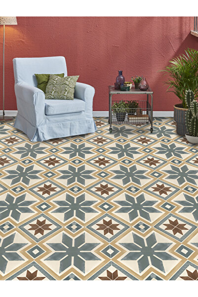Choice DB-4T10P20-050-QQ 1 Set of 10PCS Scandinavian Retro-Style Floor Sticke...