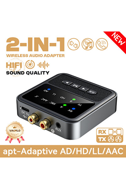 Choice Black 2in1 AptX Bluetooth 5.4 Audio Receiver Transmitter 3.5MM AUX RCA...