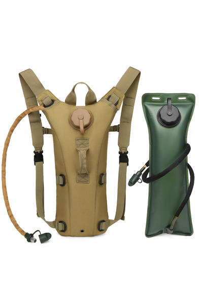 Choice Tan Sport Hydration Pack Backpack Water-proof Nylon Water Bag with 3 L...