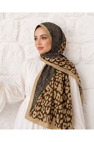 Axesoire 13955 Şal bej cu imprimeu leopard