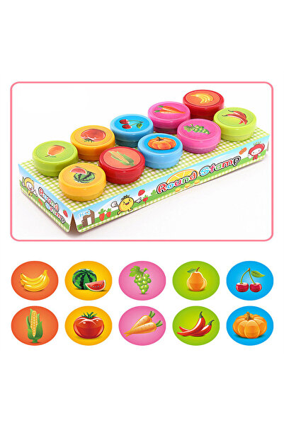 Choice1 Fruit vegetable 10pcs Assorted Stamps for Kids Self-ink Stamps Childr...
